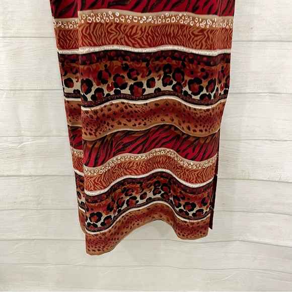 Kathie Lee Brown Animal Print Sleeveless Maxi Dress - Picture 4 of 10